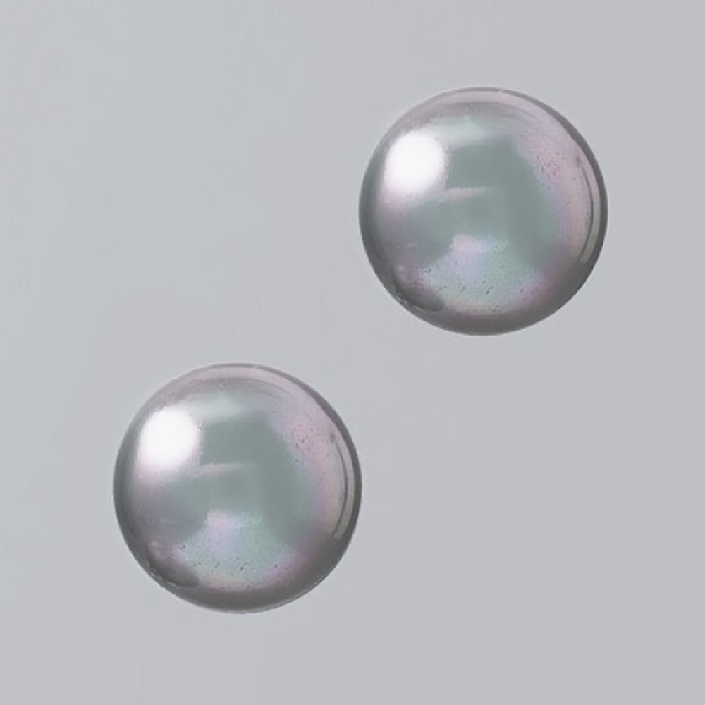 WHBM IRIDESCENT GLASS PEARL STUD EARRINGS